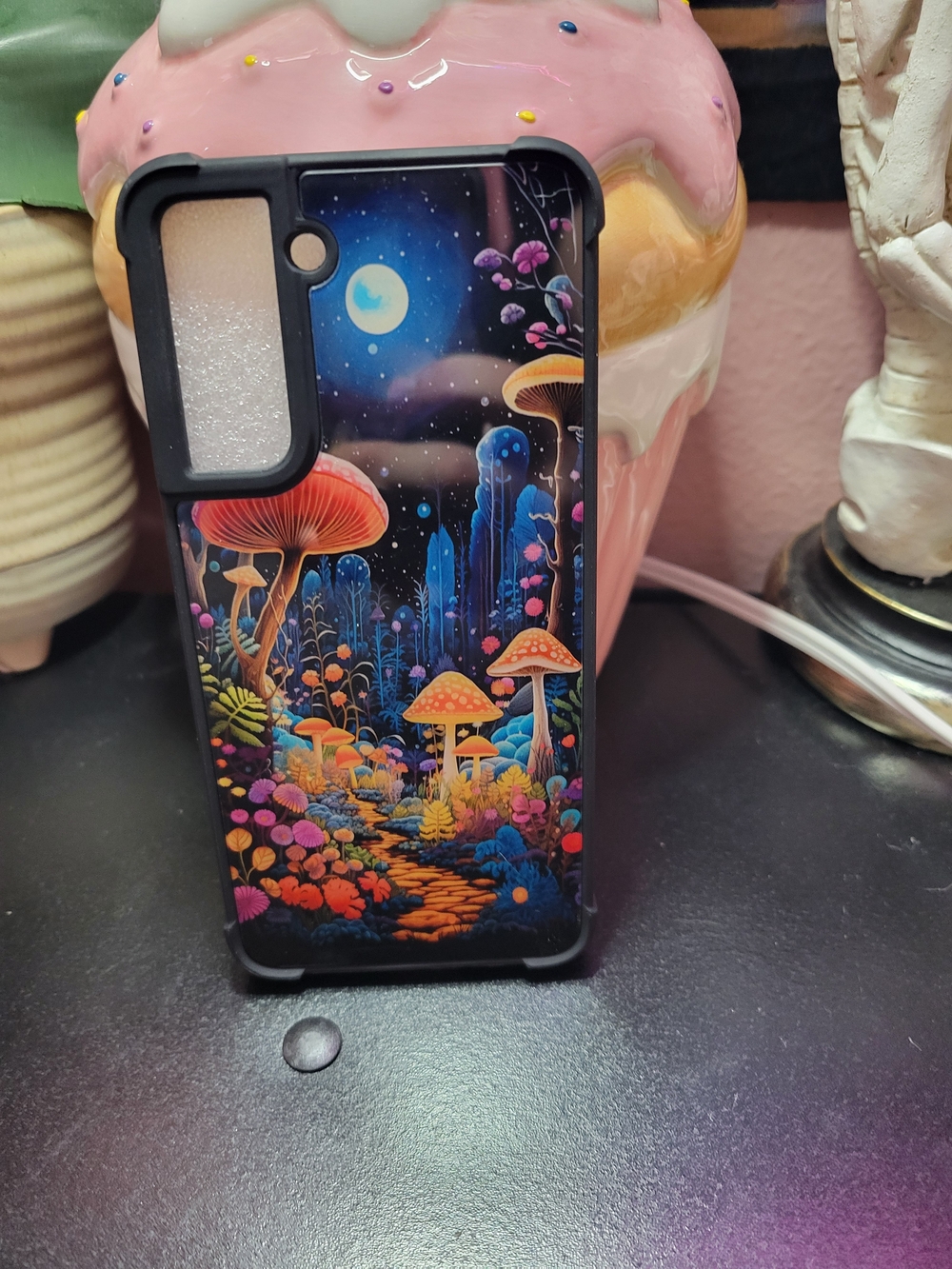 S21 Samsung Phone Case with Colorful Mushroom Nightscape